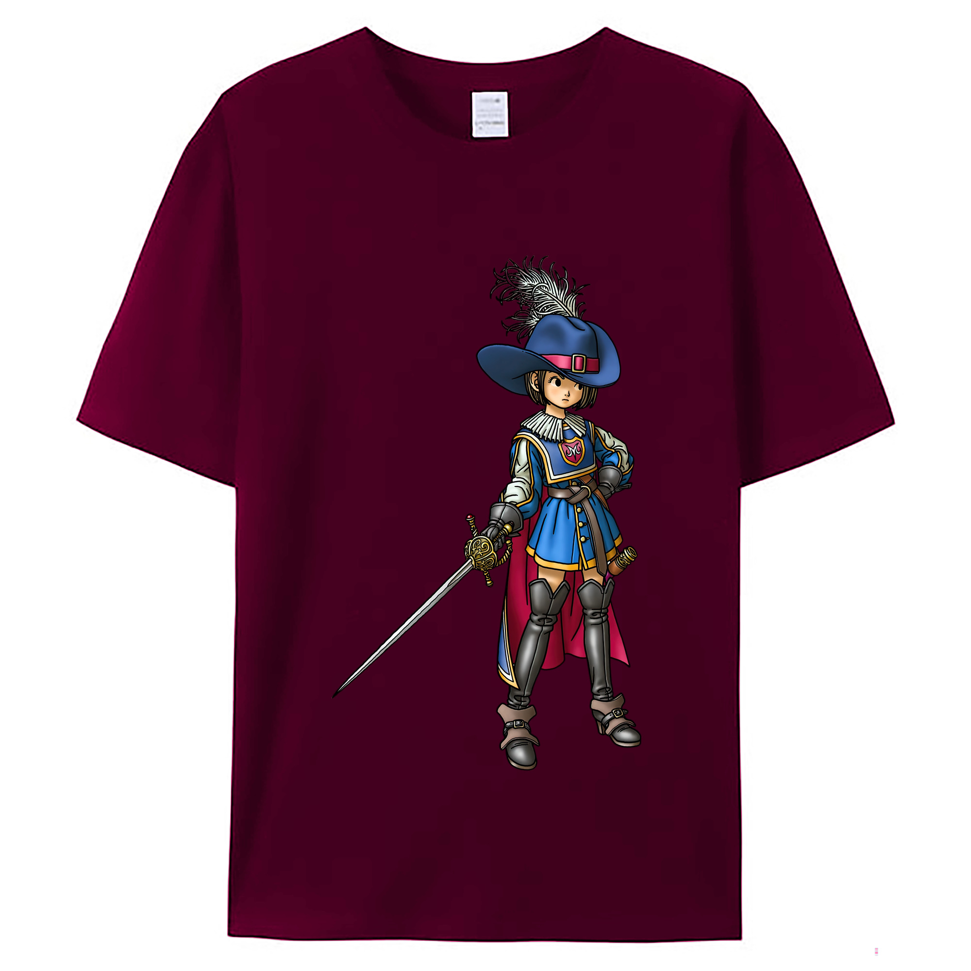 （画像用） ドラゴンクエスト Doragon Kuesuto Dragon Quest レディースカジュアルプリントTシャツ（綿100％）